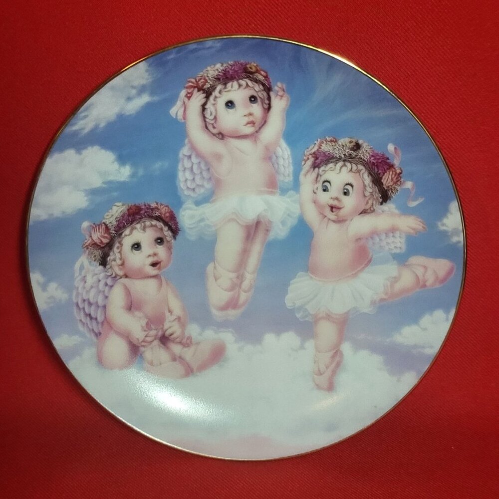 Vintage Dreamsicles Heavenly Pirouettes Angel Cherub Collectible Plate 1994 COA